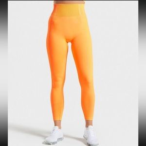 NWT ultra seamless neon orange Gymshark leggings